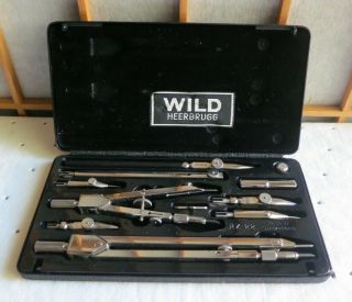 Vintage Wild Heerbrugg Drafting Drawing Instruments Set Rz 22 Swiss Made