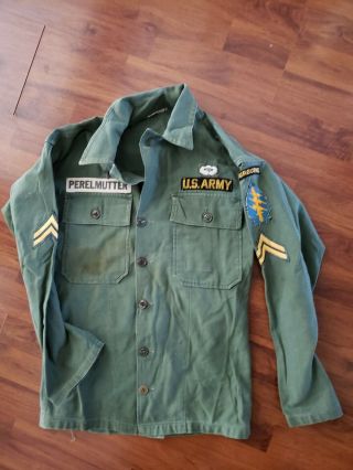 Vietnam War Us Army Airborne Infantry Special Forces Names Uniform Shirt