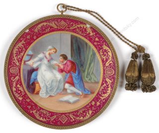 " Romeo And Julia ",  Vienna,  Late 19th Century,  Painting On Porcelain