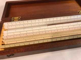 Keuffel & Esser Co.  /t.  Alteneder & Sons Rulers In Wood Box (llee797)