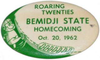 1962 Vintage Bemidji Minnesota State University Homecoming Pinback Button 2
