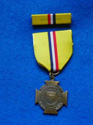 Texas National Guard Service Medal And Ribbon Bar