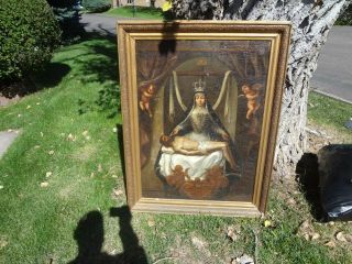 18th Century Spanish Colonial Painting Oil On Canvas.  Buy It Now
