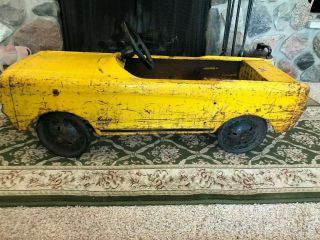 Vintage 1960s Amf Mustang 535 Pedal Car Unrestored