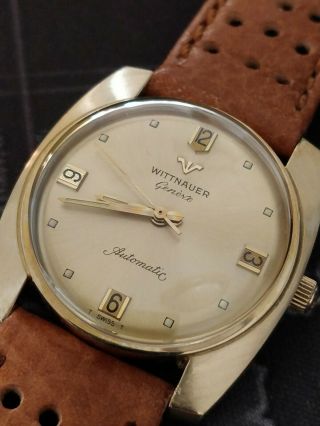 Vintage (longines) Wittnauer 10k Gold,  Automatic Mens Watch 17j Circa 1960