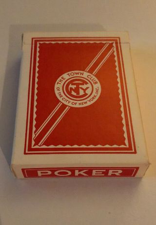 Vintage Playing Cards The Town Club Of York Red
