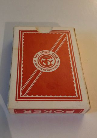 Vintage Playing Cards THE TOWN CLUB OF YORK Red 2