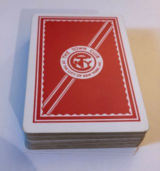Vintage Playing Cards THE TOWN CLUB OF YORK Red 3