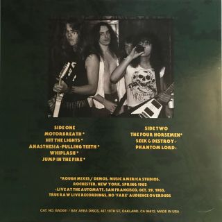 METALLICA,  STUDIO SHIT,  NY DEMOS 1983,  180 GRAM WHITE COLORED VINYL LP 3