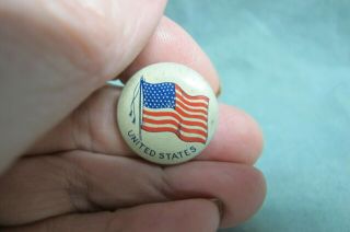 Vintage Flag Of The United States Pinback Button
