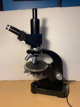 Leitz Wetzlar Trinocular Petrographic (polarizing) Microscope