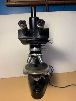 Leitz Wetzlar Trinocular Petrographic (Polarizing) Microscope 2