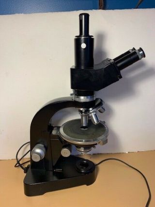 Leitz Wetzlar Trinocular Petrographic (Polarizing) Microscope 3