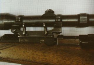 Vintage GERMAN rifle scope NORIS 4x with side mounting / K98 2