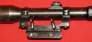 Vintage GERMAN rifle scope NORIS 4x with side mounting / K98 3
