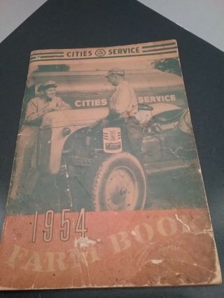 Vtg 1954 Cities Service Gas Filling Station Service Farm Book And Almanac