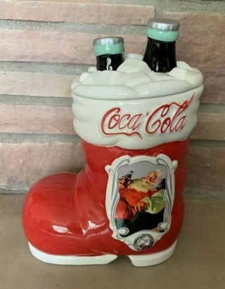 Coca Cola - Santa’s Boot Cookie Jar 75th Anniversary By Houston Harvest