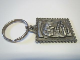 Limited Edition Disney Winnie The Pooh Canada Post Stamp Pewter Keyring Keychain