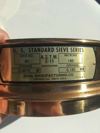 5 DIFFERENT VINTAGE U.  S.  STANDARD SIEVE SERIES SOIL TESTING GOLD MINING SIFTERS 2