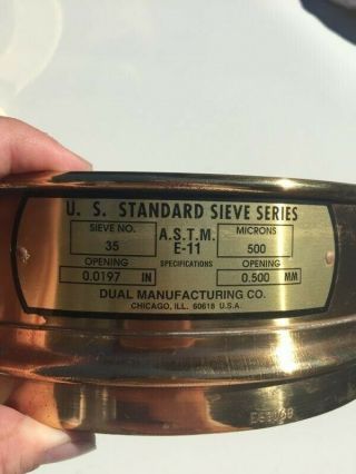 5 DIFFERENT VINTAGE U.  S.  STANDARD SIEVE SERIES SOIL TESTING GOLD MINING SIFTERS 3