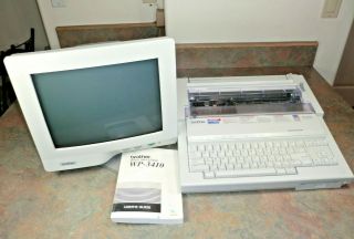 Brother Wp 3410 Word Processor,  Brother Monitor Ct - 1400 Combo Vintage 11