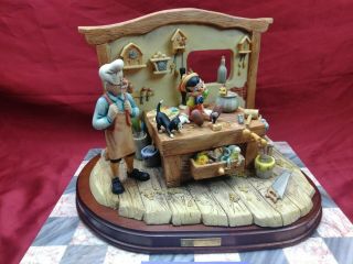 Rare Vtg.  1989 Walt Disney Pinocchio & Geppetto 