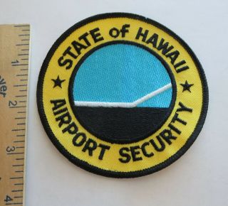 State Of Hawaii Airport Security Patch Obsolete Vintage Police
