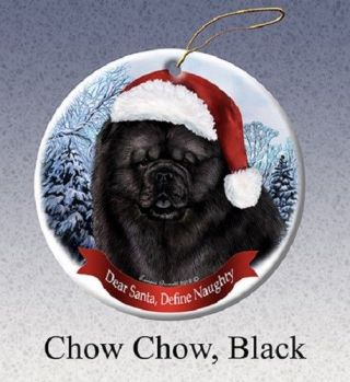 Define Naughty Ornament - Black Chow Chow 081