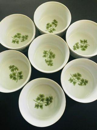 Andrea By Sadek Set Of 7 “parsley " Ramekins Ceramic Oven To Table Cookware 7377