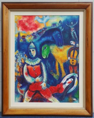 Painting By Marc Chagall Oil On Canvas With Frame
