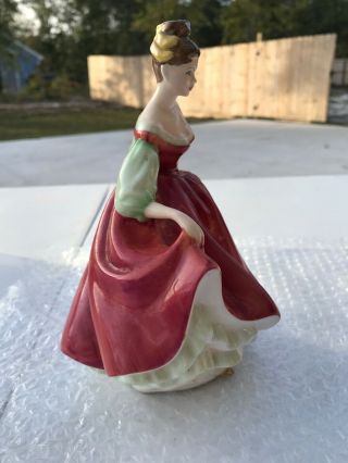 ROYAL DOULTON FAIR LADY RED Porcelain Lady Figurine England Dress HN 2832 1962 2