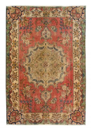 4x6 Oriental Vintage Floral Wool Handmade Traditional Carpet Medallion Area Rug
