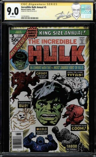 Incredible Hulk Annual 5 Cgc 9.  0 White Ss Stan Lee Label Cgc 1227818010