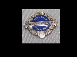 1906 York Infirmary For Women & Children Gold Pin,  With Name On Back