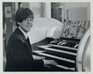 Vintage Paul Mccartney The Beatles 1965 Help Photo Publicity Press Organ Piano