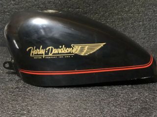 Vintage Harley Davidson Sportster Peanut Tank Gas Fuel Black Pinstripe
