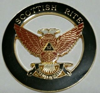 Freemason Masonic Scottish Rite 32nd Degree Wings Up Car Emblem