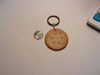 Realistic Fake Food Keychain - Ritz Cracker - Vintage