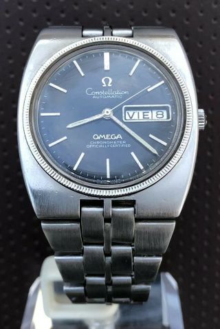 Omega Constellation Mens Black Dial Automatic Vintage Watch 168.  045 Cal 751