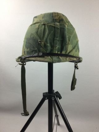 Vietnam War Helmet Art Graffiti M1 Combat Usgi Us Army Mitchell Cover Camo