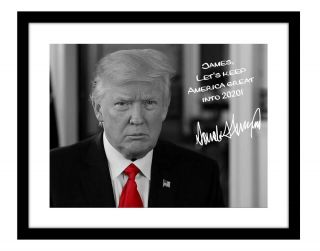 Donald Trump 11x14 Signed Photo Your Name Customized President Autographed 2020