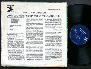 JOHN COLTRANE MAL WALDRON Wheelin ' & Dealin ' LP PRESTIGE NJLP 8327 JAZZ RVG MONO 2