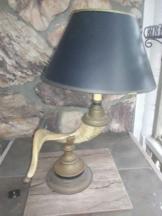 Classic Vintage Brass Chapman Rams Horn Lamp