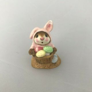 Wee Forest Folk Easter Bunny In Pink Bunny Suit M - 182 Annette Petersen