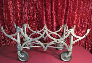 Vintage Champion Funeral Church Truck Expanding Casket Dolly Coffin Wheel Cart