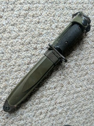 Boc M7 Us Military Issue Vietnam Fighting Knife Usmc Army With M8a1 Scabbord