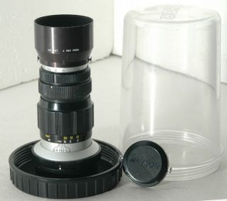 Vintage Nikon Nikkor - T 10.  5cm F/2.  5 Mf Lens (407841) W Front Cap,  Hood,  Nkj