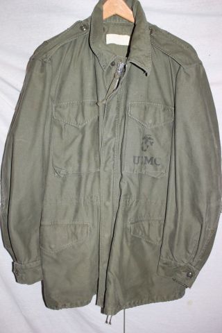 Us Military Issue Vietnam Era Od Green Og 107 Cotton Usmc Field Jacket J22