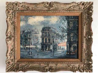 Johannes Schiefer French Impressionist Oil Painting Paris France Vintage Mcm Old