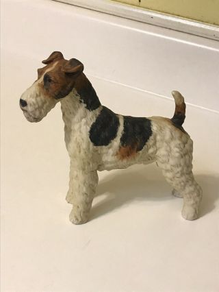 Vintage Andrea By Sadek Wire Hair Fox Terrier Dog Figure Figurine Japan